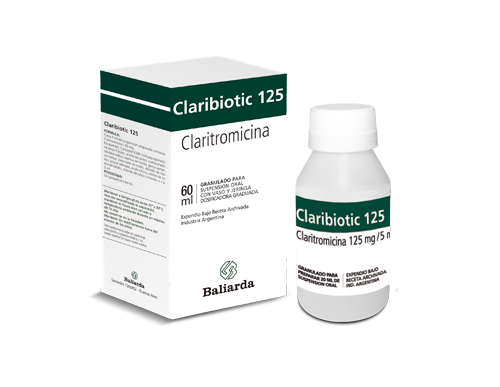 Claribiotic 125 - 250_125_10.png Claribiotic 125 / 250 Claritromicina antibiótico bronquitis cistitis Claribiotic Claritromicina EPOC faringitis infecciones respiratorias infecciones urinarias Macrólido nefritis neumonía. otitis sinusitis